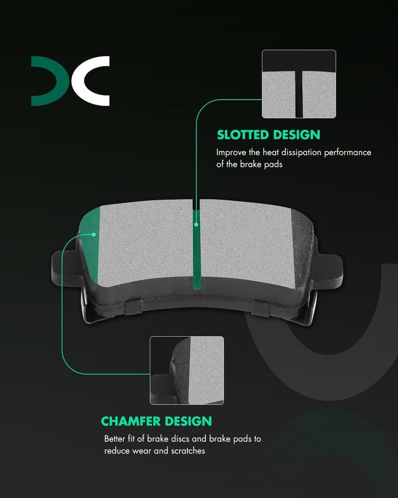 DC D1430 Rear Semi-Metal Brake Pads Sets Fit For Buick LaCrosse/Regal,For Cadillac XTS,For Chevy For Malibu/Impala/Malibu Limited,For Saab 9-5 2011 - Image 1